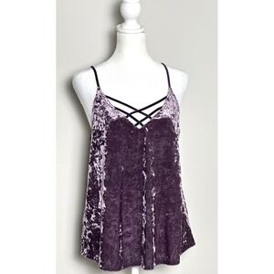 American Eagle Outfitter Tank Top Cami Purple Strappy Top Size  (L)